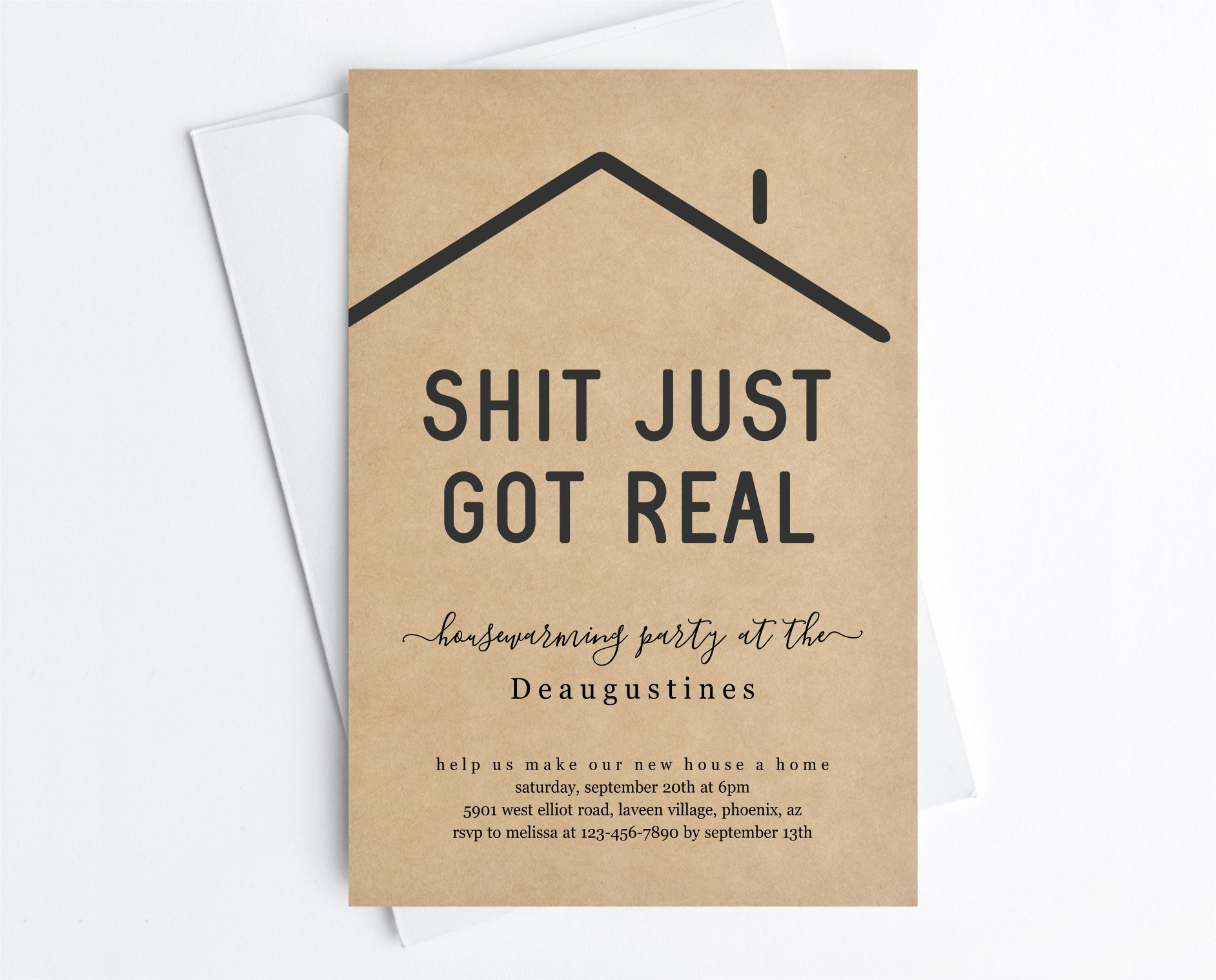 Shit Just Got Real Funny Housewarming Party Invitation - Etsy Shit Just Got Real Funny Housewarming Party Invitation - Etsy