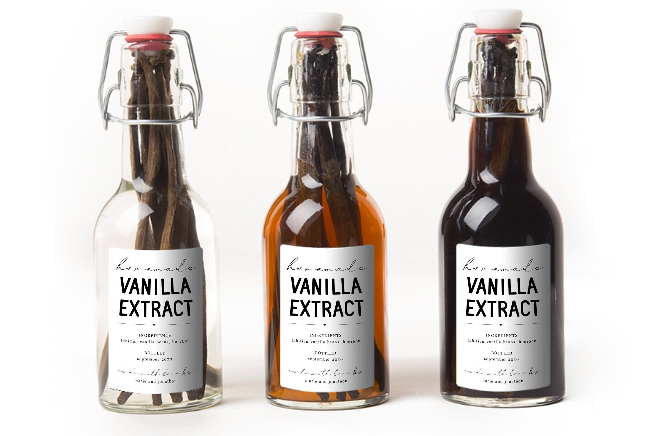 Homemade Vanilla Extract Label Template Printable Gift Sticker