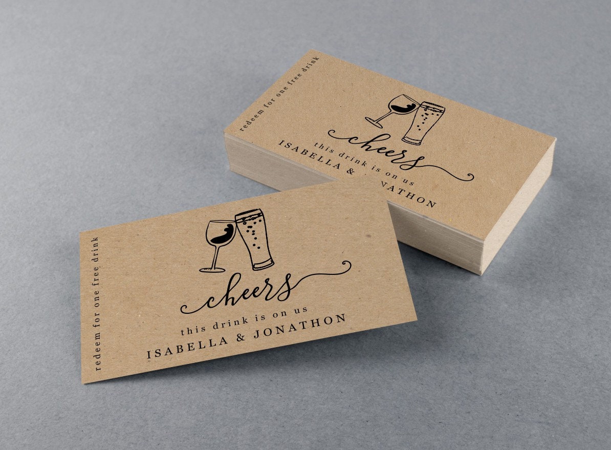 Printable Drink Ticket Template Customizable Free Alcohol Voucher 