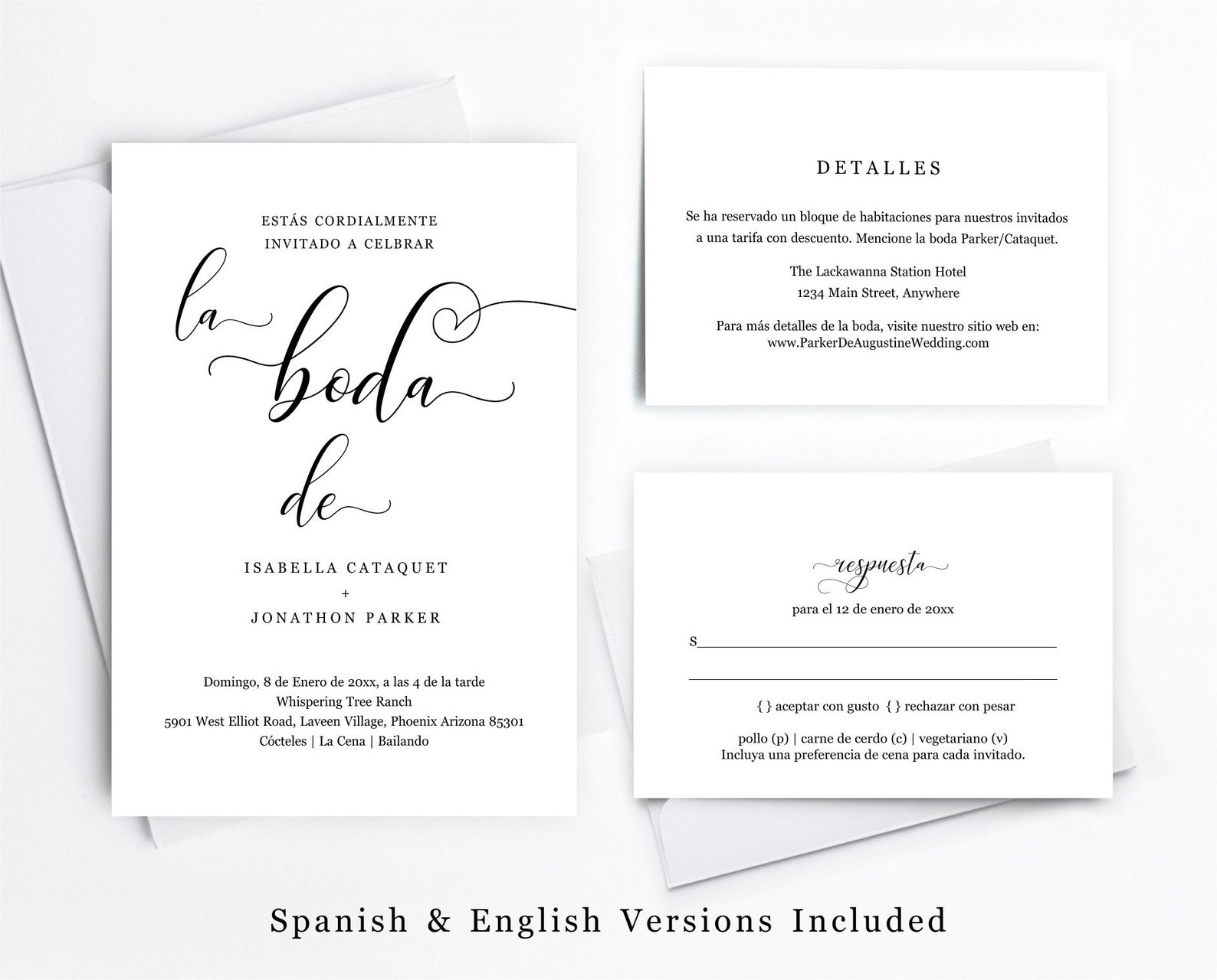 Spanish Wedding Invitation Template Printable Bilingual Etsy Spanish Wedding Invitation Template Printable Bilingual Etsy