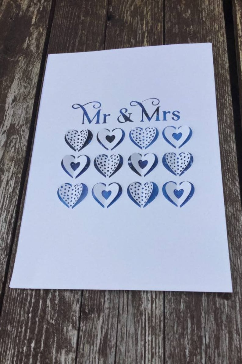 Wedding present,Wedding gift,Anniversary gift|Commercial Licence|Instant download Mr and Mrs 3D Mini Hearts papercutting template Incl SVG