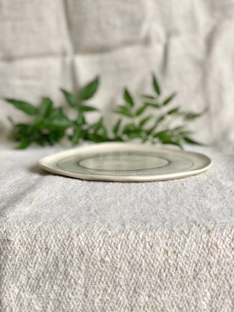 Handmade Ceramic Serving Platter Decorated Pottery Plate Etsy