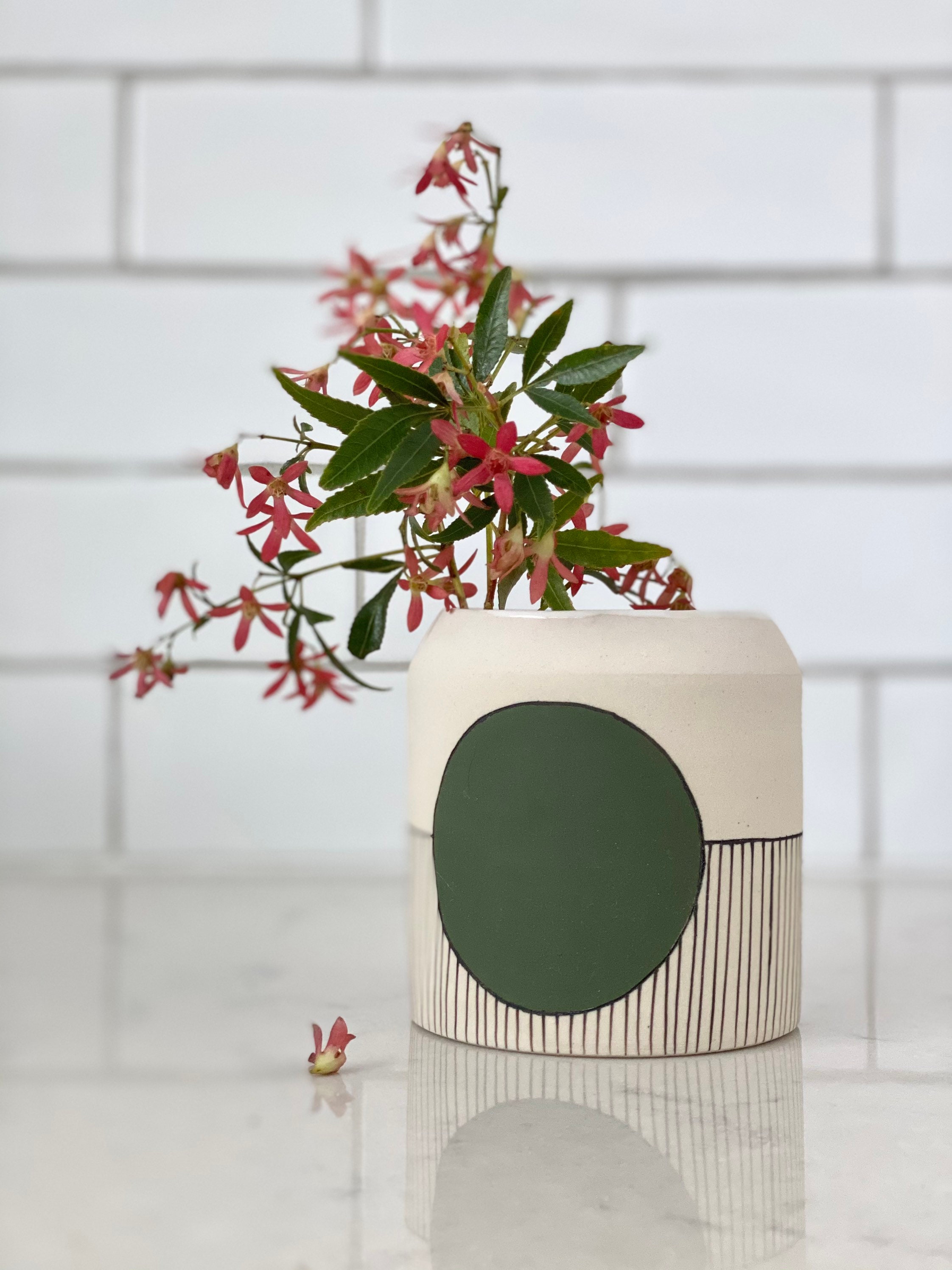 Handmade Vase Ceramic Vase Pottery Vase Decorated Vase Etsy