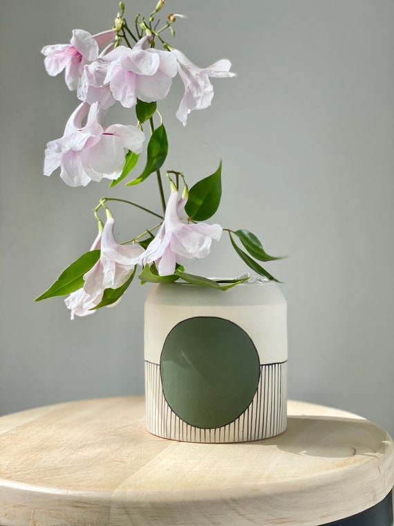 Handmade Vase Ceramic Vase Pottery Vase Decorated Vase Etsy