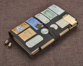 50% off   Handmade Leather Traveler's Notebook Cover,   Notebook Jacket, Journal Field Notes Cover Travel Diary sketchbook A5