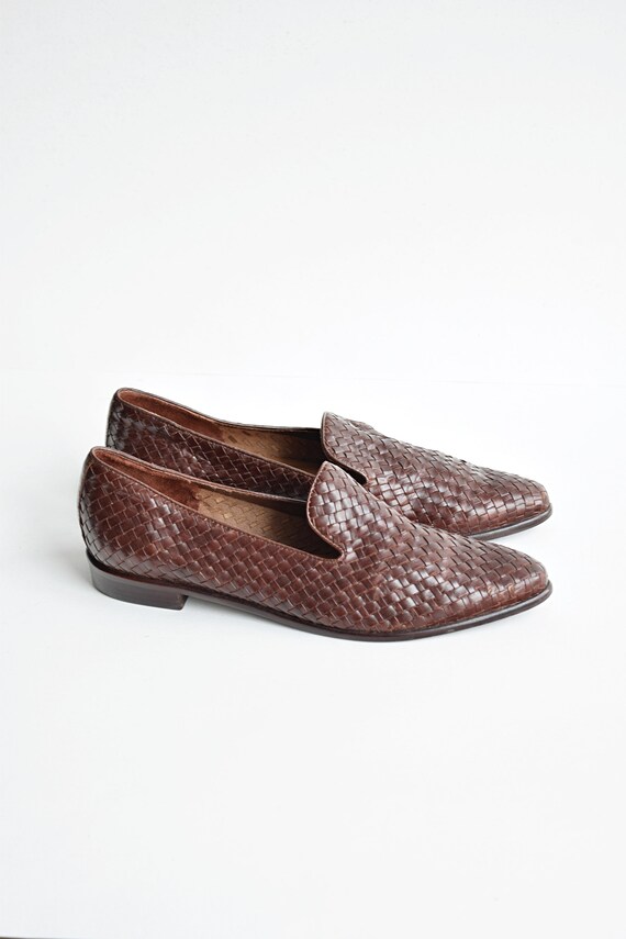 Woven Leather Loafers Vintage Brown Women S - Brown Leather Loafers Womens Woven Leather Loafers Vintage Brown Women S - Brown Leather Loafers Womens