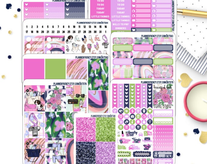 KT578 KT584-KT585 Beautiful Mind Blogger Collection Deluxe or Full Kit Planner Stickers KT583