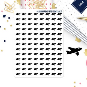 104 CLEAR or White paper Neutral Airplane Planner Stickers! AE637