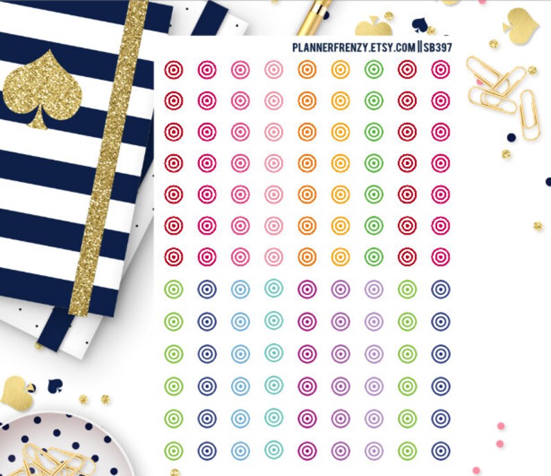 117 Tiny Target Planner Stickers SB397 Etsy