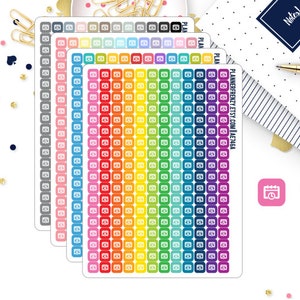 216 Tiny Square Appointment Icon Planner Stickers! Choose your Sheet!