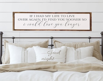 Hand Painted Wood Framed Sign, Bedroom Anniversary Gift
