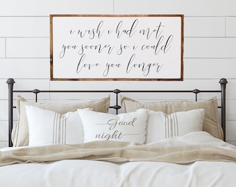 Framed Wood Sign, Bedroom Wall Decor, Anniversary Gift for Her