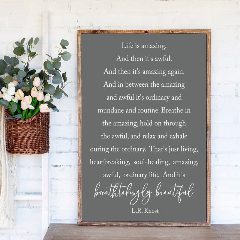 Life Quote Sign - Etsy