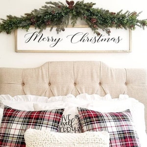 Merry Christmas Sign | Merry Christmas Sign Wood | Merry Christmas Sign Rustic | Framed Wood Sign |Christmas Decoration | Christmas Gifts