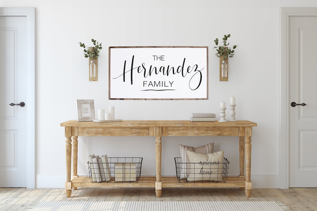 Custom Last Name Wood Sign, Family Established, Farmhouse Decor - Etsy