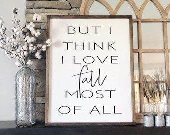 Framed Wood Fall Sign, Autumn Home Decor