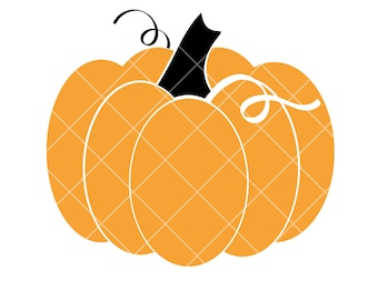 Pumpkin SVG - Halloween SVG - SVG Cutting and Print File - Silhouette or Cricut Cuttings File - Instant Download