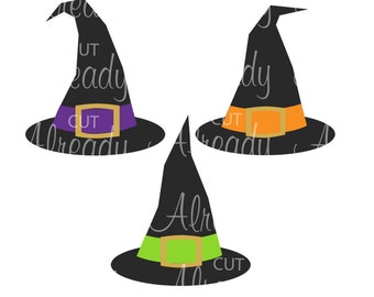 Witch Hat SVG - Witches Hats - Halloween SVG, Witch hat digital art, Cricut SVG file, Silhouette, Halloween art, Instant Download, cut file