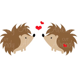 Hedgehog - Love - Heart - Decal - SVG - Cut file - Silhouette - Cricut - Digital Download