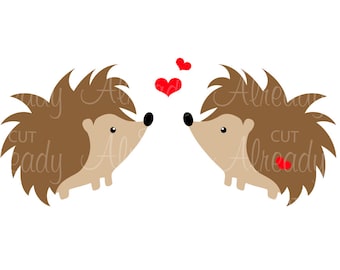 Hedgehog - Love - Heart - Decal - SVG - Cut file - Silhouette - Cricut - Digital Download
