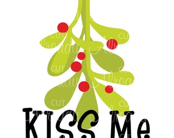 Mistletoe Christmas SVG - Instant Download