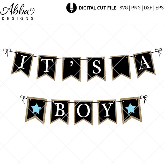 Its A Boy Printable DYI Banner - Etsy