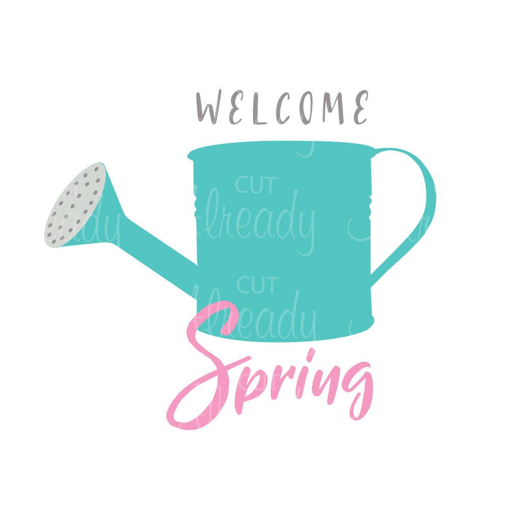 Download Spring Watering Can SVG cut file for Cricut and | Etsy