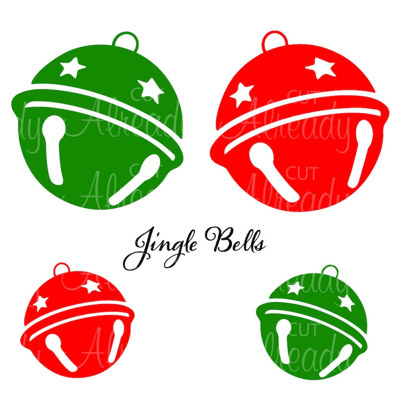 Campanas de Jingle Jingle Bells SVG Navidad SVG archivo de corte