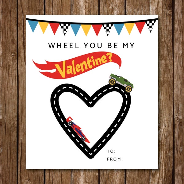 Car Party Valentine's Day Cards || Cars || Race Cars