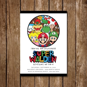 Mario Party Birthday Invite || Mario, Luigi, Peach, Bowser, Yoshi, Toad, Gumba, Boo || Super Mario ||Level Up