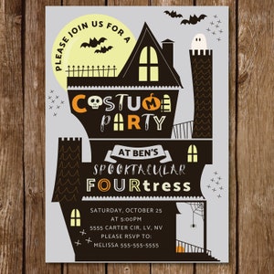 Invito a una festa di Halloween // Festa in costume // Baule o dolcetto // Festa di compleanno