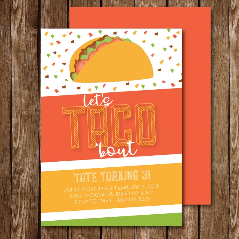 Let/'s Taco Bout Tate Turning 3 Taco Time TACO BIRTHDAY PARTY Fiesta