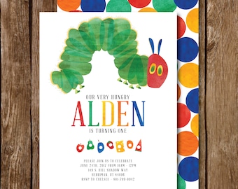 The Hungry Caterpillar Birthday Invite