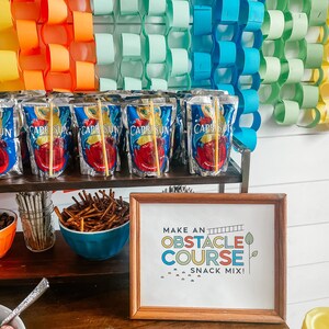 Obstacle Course Birthday Party || Canva Files || Instant Digital