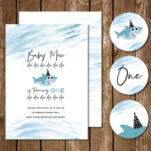Baby Shark Birthday Party || Doo Doo Doo Doo || Shark Party || Birthday Party || Mommy Shark || Daddy Shark || Watercolor