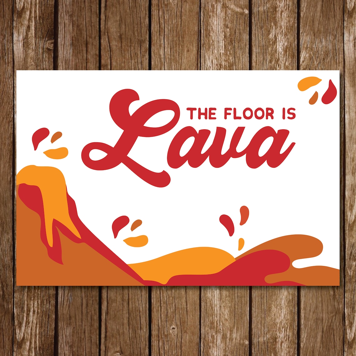 The Floor is Lava Party Lava Obstacle Course Boy Etsy