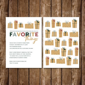 Favorite Things Party || Christmas Themed Party || Brown Paper Packages || Winter Party