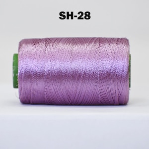 Spring Green Thread Spool, Art Silk Thread, Hand and Machine