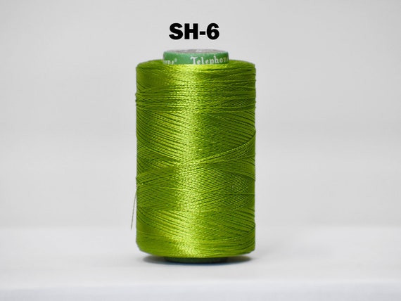 Lime Green Thread Spool, Art Silk Thread, Hand and Machine