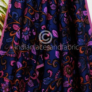 Pure Printed Silk, Pure Silk For Wall Décor, Unstitched Printed Silk Curtains Fabric, Skirts Making Printed Silk