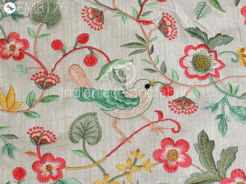 Indian Embroidery Fabric by the Yard Sewing DIY Crafting Etsy