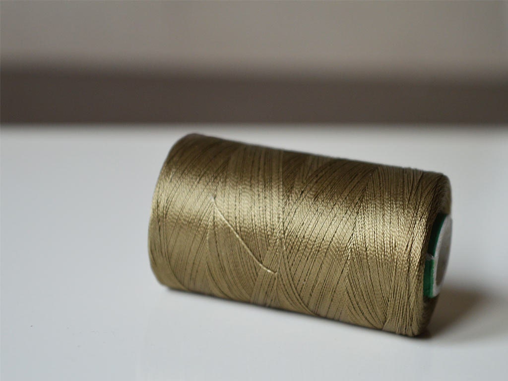 Wood Brown Silk Thread Spool Art Silk Thread Hand and Etsy