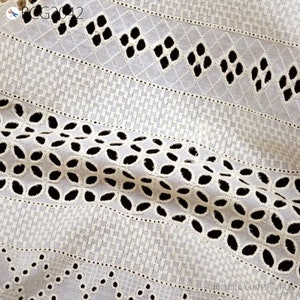 Tessuto di cotone ricamato non Cafting Occhiello tingibile tagliato a Tessuti occhielli avorio per cucire tessuti di design alla moda Sarees