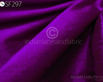 Purple Pure Dupioni Fabric Raw Silk by the Yard Indian Wedding Dresses Pillowcases Drapery Blouses Curtain Cushions Costumes Sewing Crafting