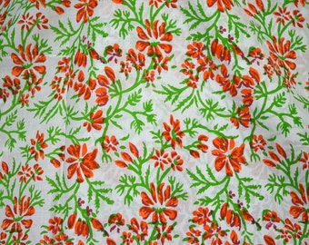Indian Quilting Hand Block Print Cotton Fabric by the yard Soft Hand Stamped Printed Summer Dresses For Kids Sewing Crafting Drapes Apparel