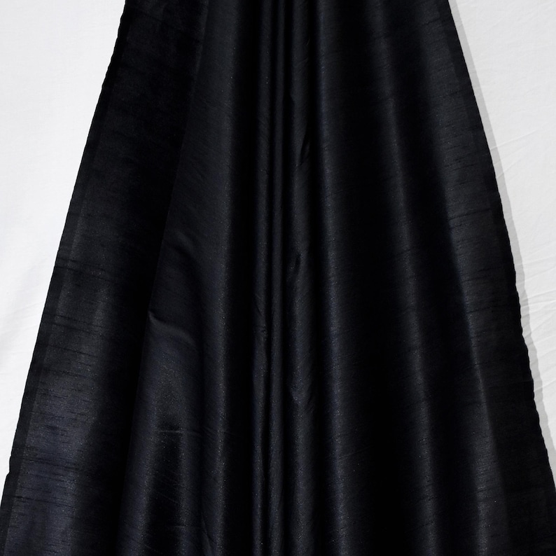 Buy Indian Black Embroidered Fabric by the Yard Sewing DIY Crafting