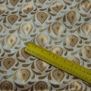Ivory Brocade Fabric by the Yard Party Wedding Banarasi - Etsy