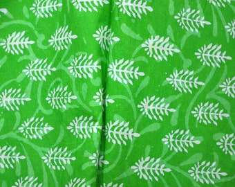 Block Print fabric Olive green and White Hand Printed Fabric boho dress fabric Quilt Cotton Fabric Indian cotton by the yard fabric for kids