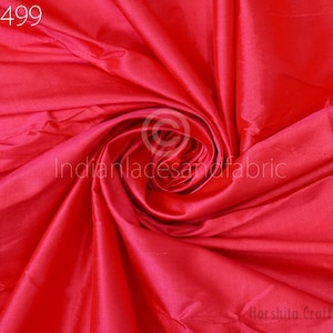 80gsm Silk Fabric by the yard Indian Neon Peach Soft Pure Plain Silk Wedding Dress Bridesmaids Costume Party Dress Cushions Drapery Crafting