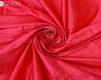 80gsm Silk Fabric by the yard Indian Neon Peach Soft Pure Plain Silk Wedding Dress Bridesmaids Costume Party Dress Cushions Drapery Crafting